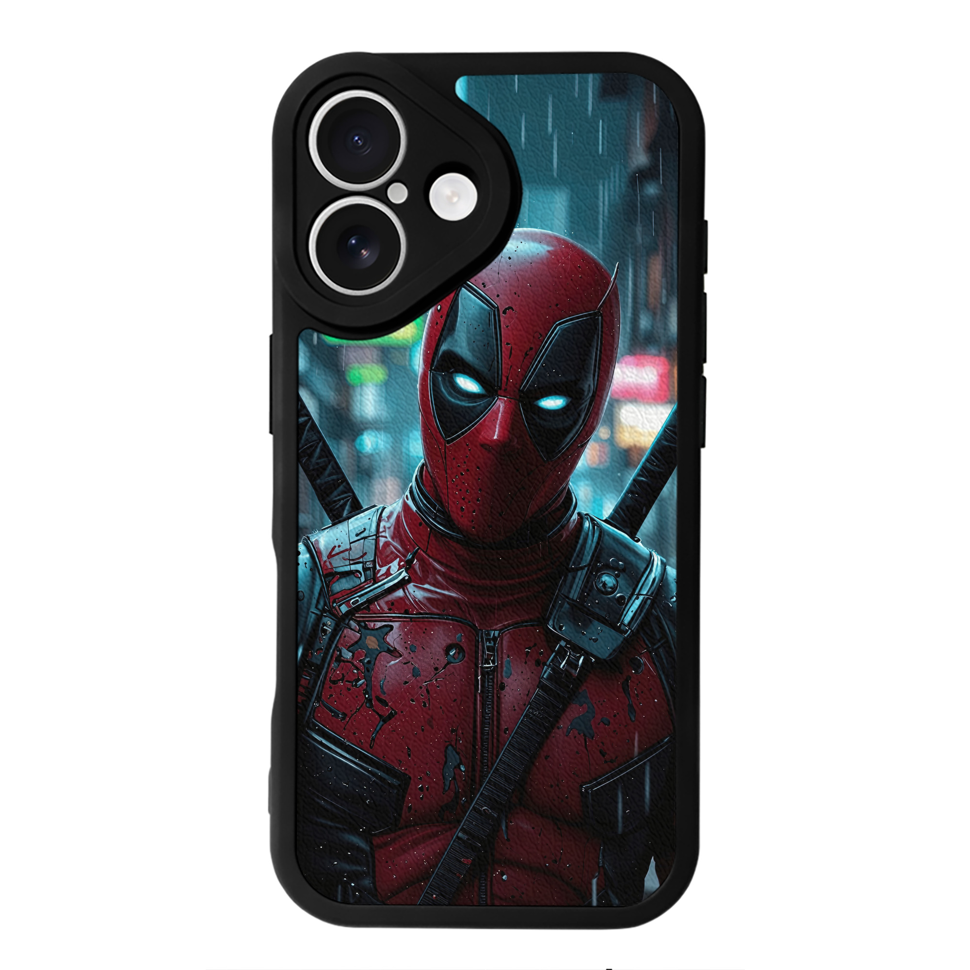 （画像用） Deadpool デッドプール 【iPhone 16シリーズ対応】シリコンスマホケース（レザー調） 材質：シリコン